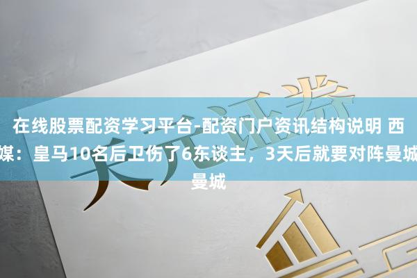在线股票配资学习平台-配资门户资讯结构说明 西媒：皇马10名后卫伤了6东谈主，3天后就要对阵曼城