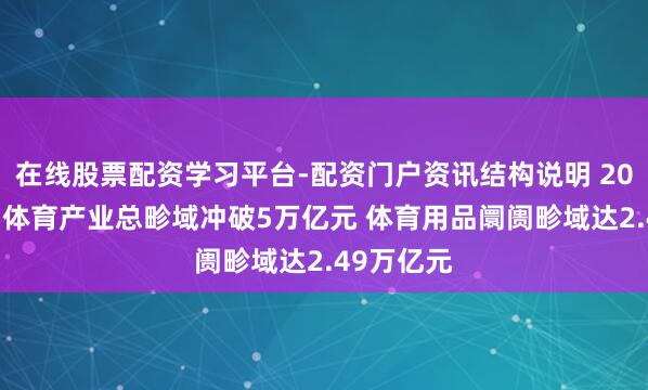 在线股票配资学习平台-配资门户资讯结构说明 2025年我国体育产业总畛域冲破5万亿元 体育用品阛阓畛域达2.49万亿元